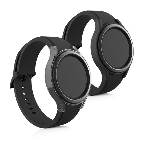 Set 2 Huse pentru Samsung Galaxy Watch 4 Classic (46mm), kwmobile, Plastic, Negru, 56181.01