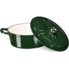 Oala antiaderenta din fonta Navaris pentru plite/cuptoare - 45cm - 7.7L - Verde, 52477.01.80