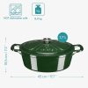 Oala antiaderenta din fonta Navaris pentru plite/cuptoare - 45cm - 7.7L - Verde, 52477.01.80
