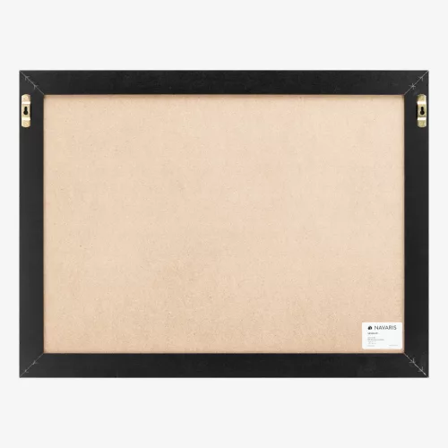 Tabla magnetica planificator lunar Navaris, cu rama, 60.9x45.7 cm, 3 magneti si marker, negru, plastic