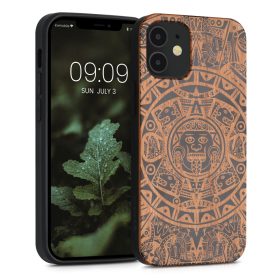   Husa pentru Apple iPhone 12 Mini, Lemn, Maro, 52733.07, kwmobile