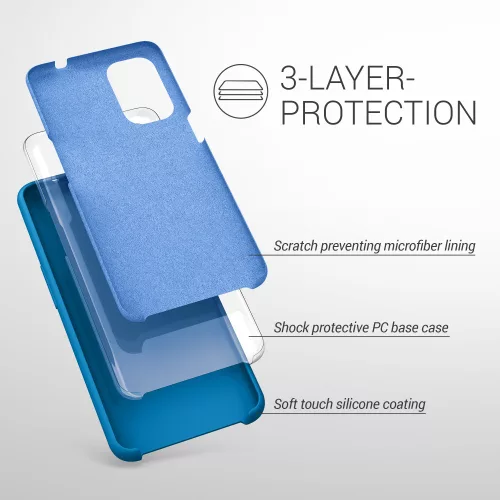 Husa pentru OPPO Find X3 Lite, Silicon, Albastru, 55201.224, kwmobile