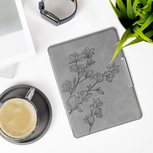 Husa pentru Kobo Glo HD / Touch 2.0, Piele ecologica, Gri, kwmobile, 56870.02