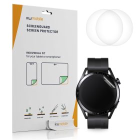   Set 3 Folii protectie pentru Huawei Watch GT 3 (42mm), kwmobile, Polimer, Transparent, 56985.1