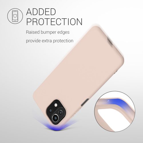 Husa pentru Xiaomi Mi 11 Lite 5G, Silicon, Crem, 54726.225, kwmobile