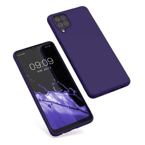 Husa pentru Samsung Galaxy A12, Silicon, Albastru, 54048.226, kwmobile