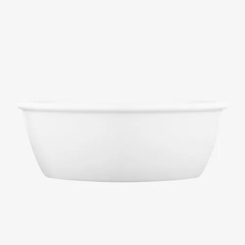 Set de 2 boluri Navaris pentru apa si hrana, caini/pisici, Alb, Ceramica, 57207.2