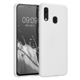  Husa Kwmobile pentru Samsung Galaxy A40, Silicon, Alb, 48547.48