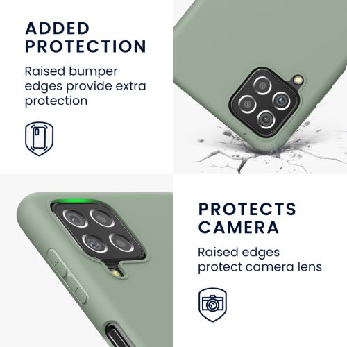 Husa Kwmobile pentru Samsung Galaxy A22, Silicon, Verde, 55493.172