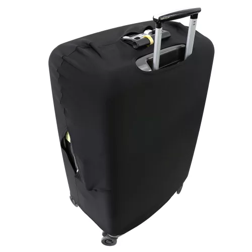 Husa pentru troler marime L, Kwmobile, Negru/Alb, Lycra, 45230.3.03
