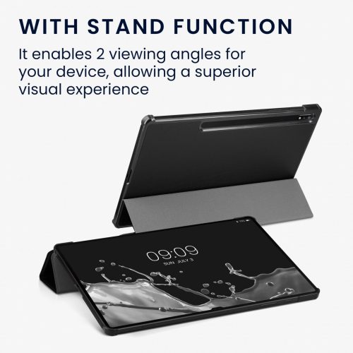 Husa pentru tableta Samsung Galaxy Tab S8 Plus, Kwmobile, Negru, Piele ecologica, 57464.01