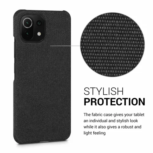 Husa Kwmobile pentru Xiaomi Mi 11 Lite 5G/11 Lite 5G NE, Textil, Gri, 57487.19