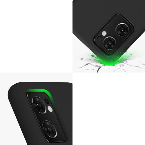 Husa Kwmobile pentru OPPO Find X5 Lite, Silicon, Negru, 57630.01