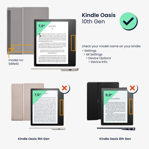 Husa pentru Amazon Kindle Oasis 10, Kwmobile, Multicolor, Piele ecologica, 49417.07