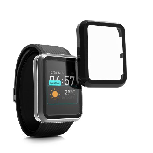 Set 2 Huse pentru Huawei Watch D, Kwmobile, Negru/Transparent, Plastic, 57778.01