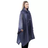 Poncho de ploaie Navaris unisex, 100x154 cm, impermeabil, albastru, EVA, 52203.01.17