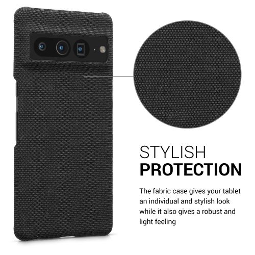 Husa kwmobile pentru Google Pixel 7 Pro, Textil, Gri, 58018.19