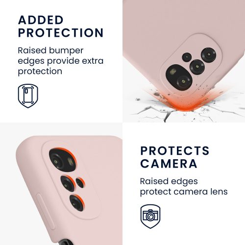 Husa Kwmobile pentru Motorola Moto G22, Silicon, Crem, 58207.10