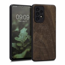   Husa Kwmobile pentru Samsung Galaxy A33 5G, Lemn, Maro, 58316.03