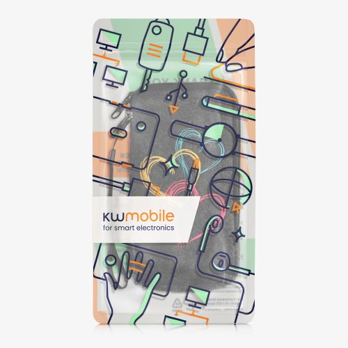 Husa Universala Kwmobile marime XL - 6,8 inch, Microfibra, Multicolor, 49866.4.11