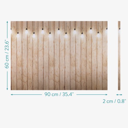 Tabla magnetica Navaris, 90x60 cm, design becuri, marker si 5 magneti, multicolor, MDF/metal