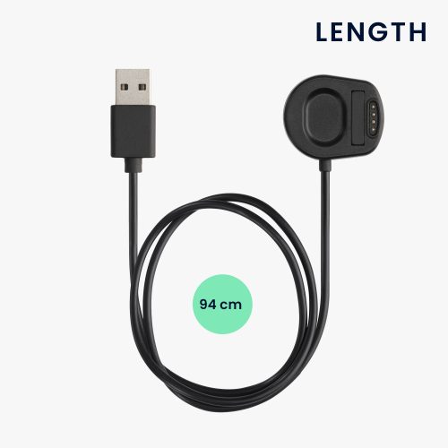 Cablu de incarcare USB pentru Suunto 7, Kwmobile, Negru, Plastic, 58458.01