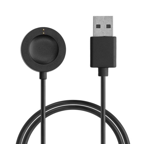Cablu de incarcare USB pentru Fossil Gen 6/Gen 5/Gen 4, Kwmobile, Negru, Plastic, 58644.01