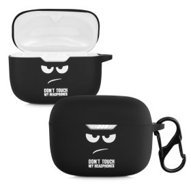   Husa pentru casti JBL 230NC TWS, Kwmobile, Negru/Alb, Silicon, 58870.01