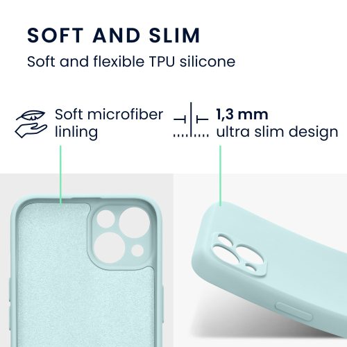Husa Kwmobile pentru Apple iPhone 13, Silicon, Verde, 58954.200