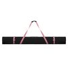 Husa schiuri Navaris, 190x15x30 cm, 1680D, fermoar dublu, curele captusite, negru/roz, poliester
