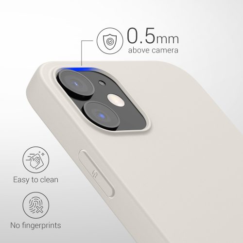 Husa Kwmobile pentru Apple iPhone 12/iPhone 12 Pro, Silicon, Alb, 53938.204