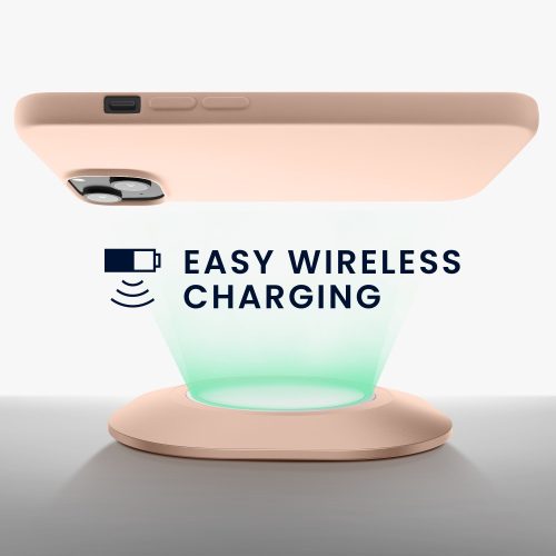 Husa Kwmobile pentru Apple iPhone 14, Silicon, Crem, 59079.225