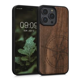   Husa Kwmobile pentru Apple iPhone 14 Pro Max, Lemn, Maro, 59127.01