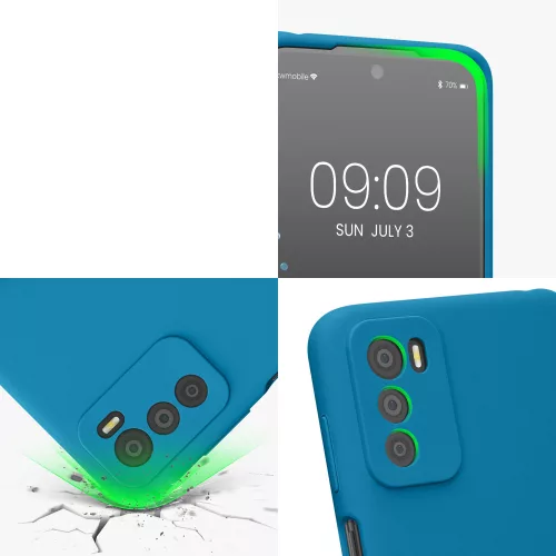 Husa Kwmobile pentru Motorola Moto G42, Silicon, Albastru, 59185.224