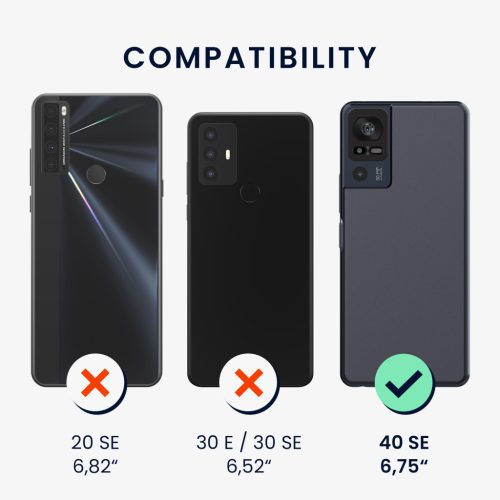 Husa Kwmobile pentru TCL 40 SE, Portocaliu, Silicon, 60793.15