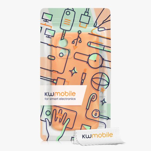 Husa Kwmobile pentru Motorola Edge 30 Neo, Portocaliu, Silicon, 61043.15
