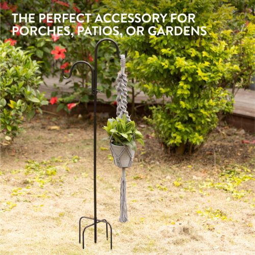 Suport de gradina cu carlig Navaris, ajustabil, 122,5x41x34 cm, 2 baze incluse, 56158.03