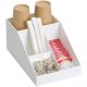 Organizator accesorii cafea Navaris, 4 compartimente, 25.4x16x12.3 cm, HIPS, alb, plastic
