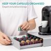 Suport capsule cafea Navaris pentru 50 capsule Nespresso, Gri, 47364.03.22