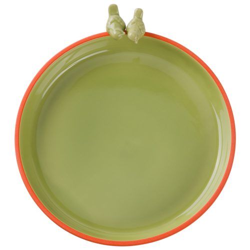 Baie pentru pasari rotunda Navaris, ceramica, 25 cm, pentru gradina, 61699.07