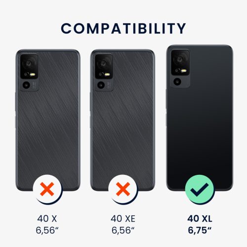 Husa Kwmobile pentru TCL 40 XL, Violet, Silicon, 61718.187