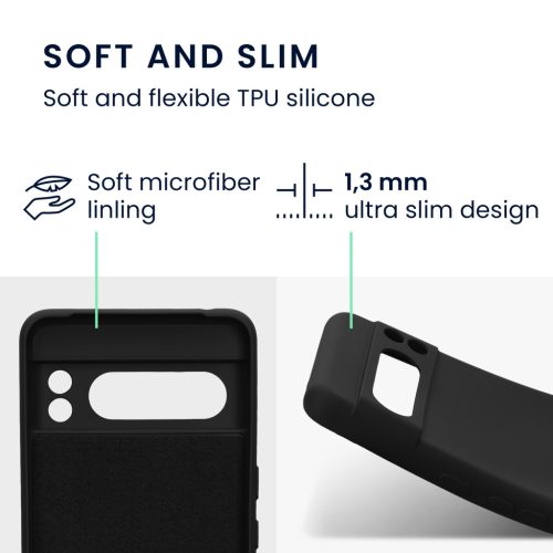 Husa Kwmobile pentru Google Pixel 8 Pro, Negru, Silicon, 61860.01
