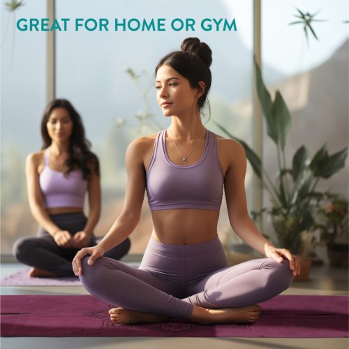 Saltea yoga pliabila Navaris, 183x61x0.15 cm, usor de transportat, eco, negru, cauciuc/bumbac