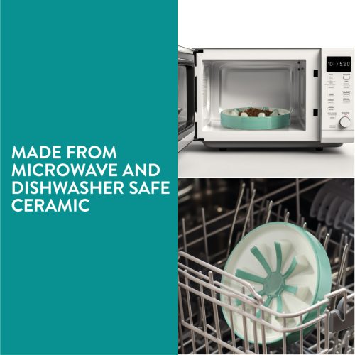 Bol mancare Navaris, ceramica, 20 cm, pentru caini si pisici, slow eating, NAV000025YC001C