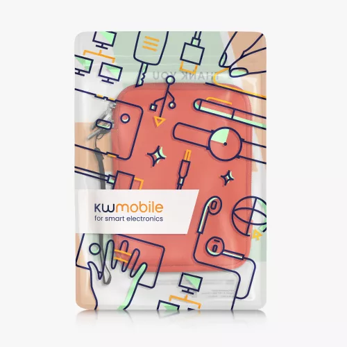 Husa Universala Kwmobile pentru eBook Reader de 6 inch, Portocaliu, Neopren, KWM000010OQ011C