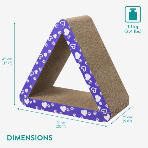 Set 3 Placi de zgariat pentru Pisici Navaris, 51x25x45 cm, carton, NAV000025ZF001C