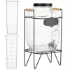 Dozator bauturi Navaris, 5L, robinet inox, cu infuzor fructe si tub de gheata, NAV0000111P003C