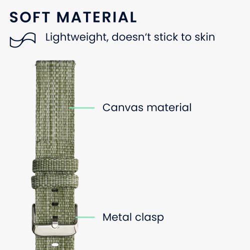 Curea Kwmobile pentru Samsung Galaxy Watch 5/Galaxy Watch 5 Pro/Galaxy Watch 4, Verde, Textil, KWM000024YM002C