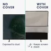 Husa de in Kwmobile pentru televizor de 40 inch, Maro deschis, Textil, KWM0000250B002C