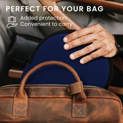 Husa Casti Kwmobile pentru Sony WH-1000XM4/WH-1000XM3, Albastru inchis, Neopren, KWM0000254Z002C